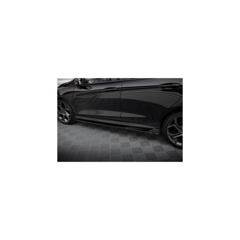 Rajouts Des Bas De Caisse V.2 Ford Fiesta ST / ST-Line Noir Brillant