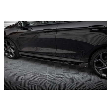 Rajouts Des Bas De Caisse V.2 Ford Fiesta ST / ST-Line Noir Brillant