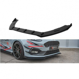 Sport Durabilité Lame Du Pare-Chocs Avant + Flaps Ford Fiesta Mk8 ST / ST-Line Noir + Rabats Brillant