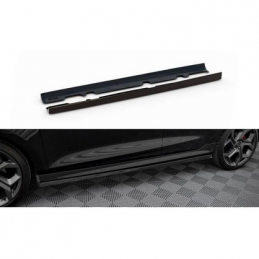 Rajouts Des Bas De Caisse V.2 Ford Fiesta Mk8 ST / ST-Line Noir Brillant