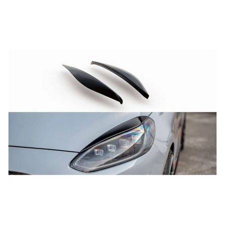Paupieres De Phares Ford Fiesta Mk8 ST / ST-Line / Standard Noir Brillant