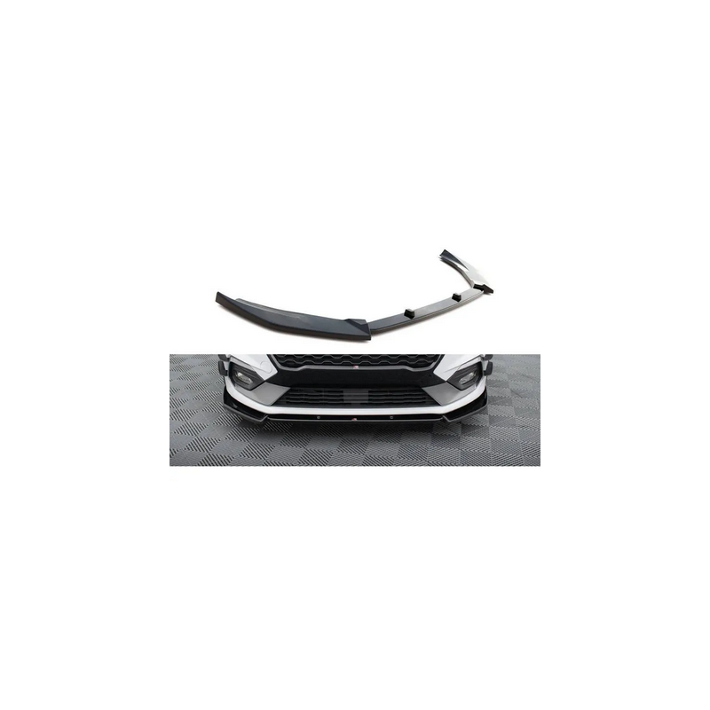 Lame Du Pare-Chocs Avant V.7 Ford Fiesta Mk8 ST / ST-Line Noir Brillant