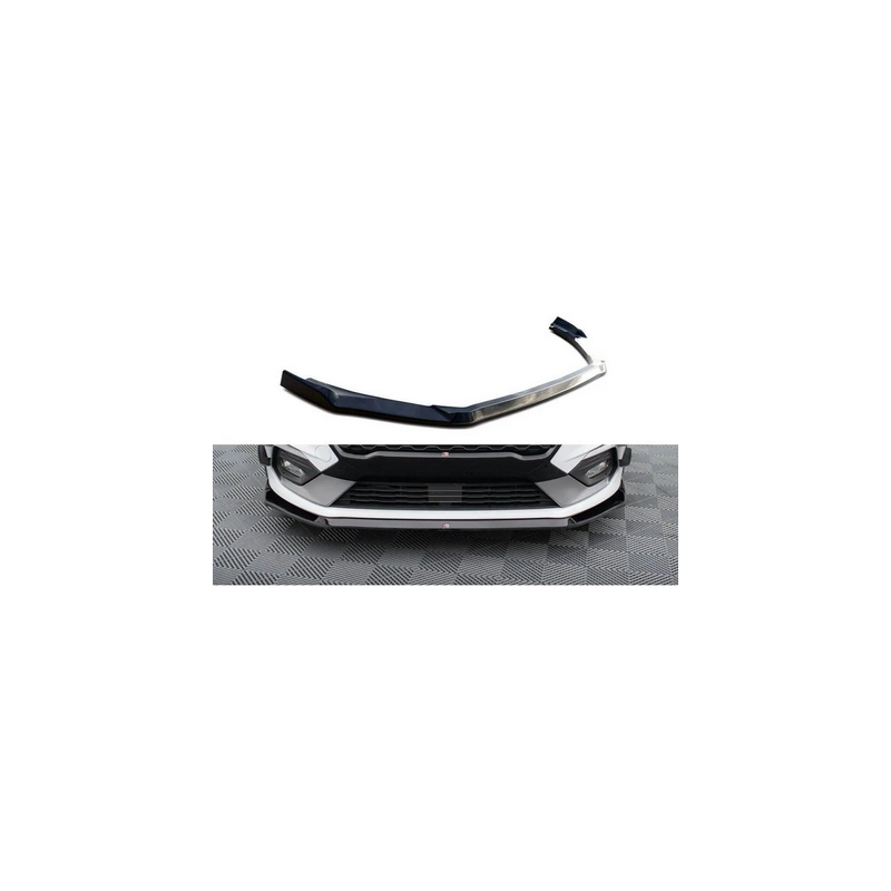 Lame Du Pare-Chocs Avant V.5 Ford Fiesta Mk8 ST / ST-Line Noir Brillant