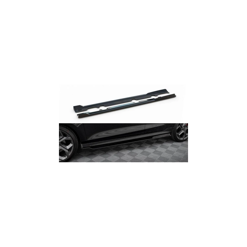 Rajouts Des Bas De Caisse V.3 Ford Fiesta Mk8 ST / ST-Line Noir Brillant