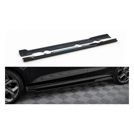 Rajouts Des Bas De Caisse V.3 Ford Fiesta Mk8 ST / ST-Line Noir Brillant