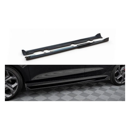 Rajouts Des Bas De Caisse V.4 Ford Fiesta Mk8 ST / ST-Line Noir Brillant