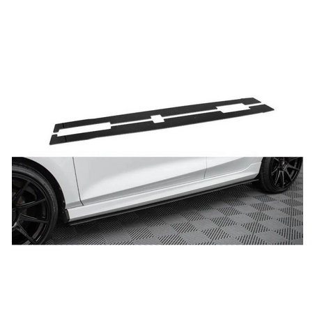 Rajouts Des Bas De Caisse V.2 Ford Fiesta Mk8 ST / ST-Line Noir Brillant