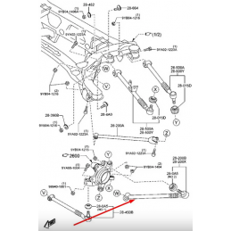 Bras de suspension supérieurs arrière réglables pour RX-8