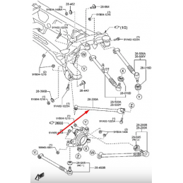 Biellettes de traction arrière réglables pour RX-8