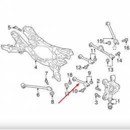 Bras de suspension arrière inférieurs réglables pour Mazda MX-5 ND