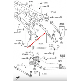 Bras de suspension arrière inférieurs réglables pour MX-5 NC