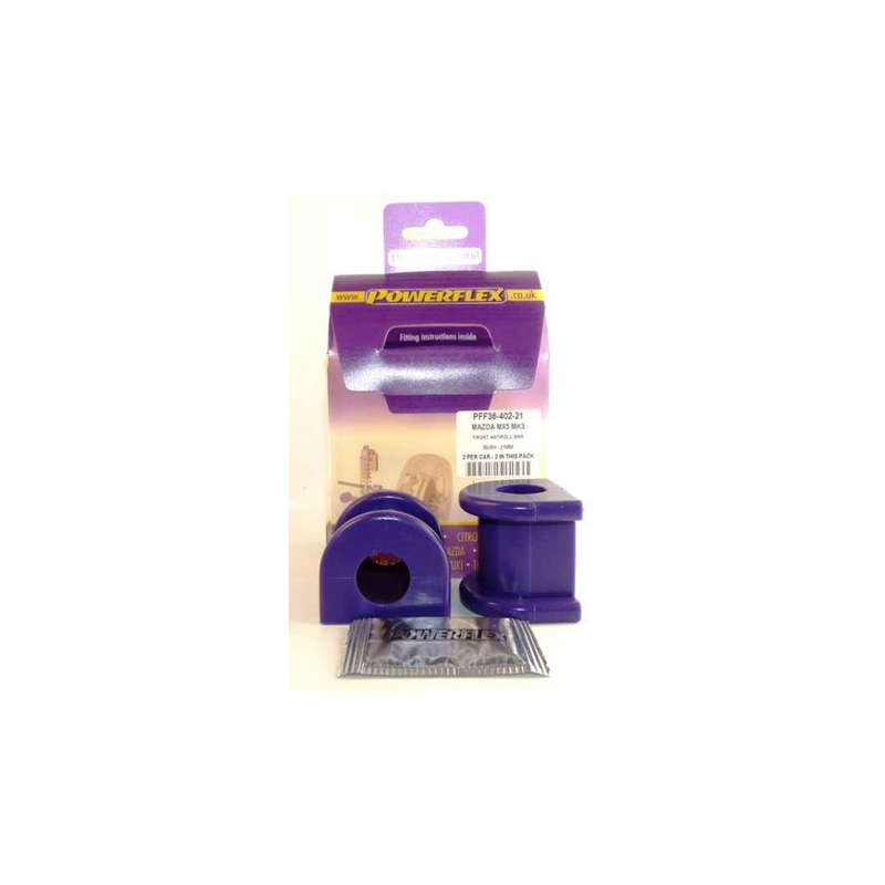 Silentbloc de barre antiroulis avant 21 mm Réf 2 Powerflex  pour Mazda MX-5 Mk3 NC (2005-2015)