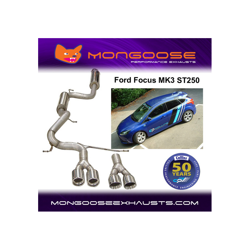 Échappement Mongoose Cat Back pour Ford Focus mk3 ST250