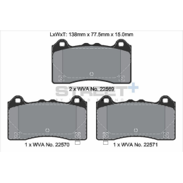 Plaquettes de frein  Avant Pagid Street+ T8163SP2001