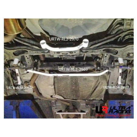 Barre anti-rapprochement arrière inférieure 2 points Ultra Racing  Mazda 5 2.0 (2010-2018) 2 roues motrices.