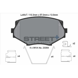 Plaquettes de frein avant Pagid Street+
