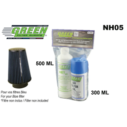 Kit d’entretien spécial pour filtre à air en fibre de coton Bleu ref NH05