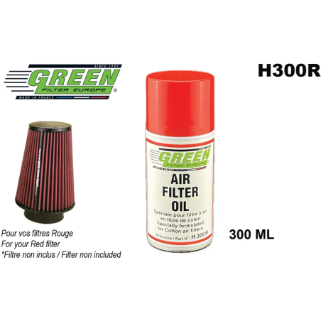 Huile d’imprégnation Rouge spéciale pour filtre à air en fibre de coton ref H300R
