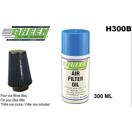 Huile d’imprégnation Bleu spéciale pour filtre à air en fibre de coton ref H300B