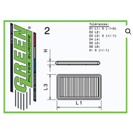 Filtre à air MAZDA MX6 2,5L i V6 24V (163 cv) années 94-