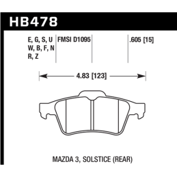 Plaquettes de Frein Arrière Hawk HPS 5.0