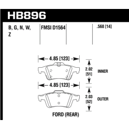 Plaquettes de Frein  Arrière Hawk PC