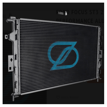 Radiateur haute performance en aluminium Ford Focus ST3 250 Mk3/C346 2.0T (faisceau de 40 mm) 2012-2018