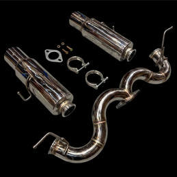 Ligne d'échappement « Catback » Mazda MX-5/Miata Mk3 (NC) – Double sortie 4 pouces style JDM (2005-2015)