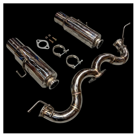 Ligne d'échappement « Catback » Mazda MX-5/Miata Mk3 (NC) – Double sortie 4 pouces style JDM (2005-2015)
