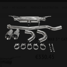Ligne d'échappement sport « Catback » de 3 pouces Mazda RX-8