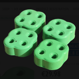 Silentblocs d'échappement pour Mazda MX-5 / Miata Mk2/Mk2.5 (châssis NB/NBFL) 1.6/1.8 (1998-2005)