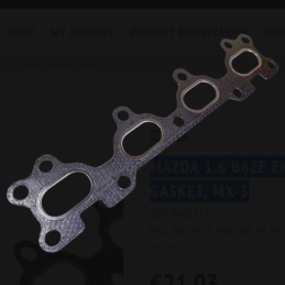 Joint de collecteur d'échappement moteur Mazda 1.6 B6ZE (MX-5)