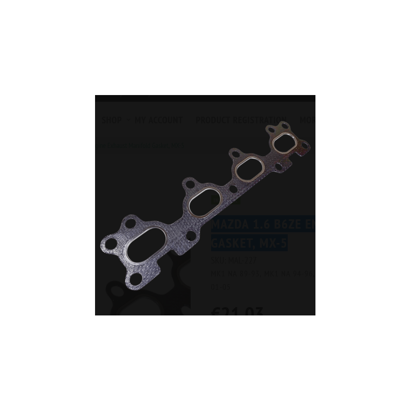 Joint de collecteur d'échappement moteur Mazda 1.6 B6ZE (MX-5)