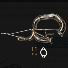 Ligne d'échappement (catback) Mazda MX-5/Miata NB (1.6/1.8) avec double sortie 4 pouces à embouts bleuis