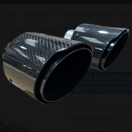 Echappement « cat-back » avec double sortie 4 pouces en fibre de carbone Mazda MX-5 NB (1.6/1.8)