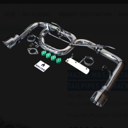 Ligne d'échappement (catback) avec double sortie de 4 pouces Mazda MX-5/Miata NB (1.6/1.8)