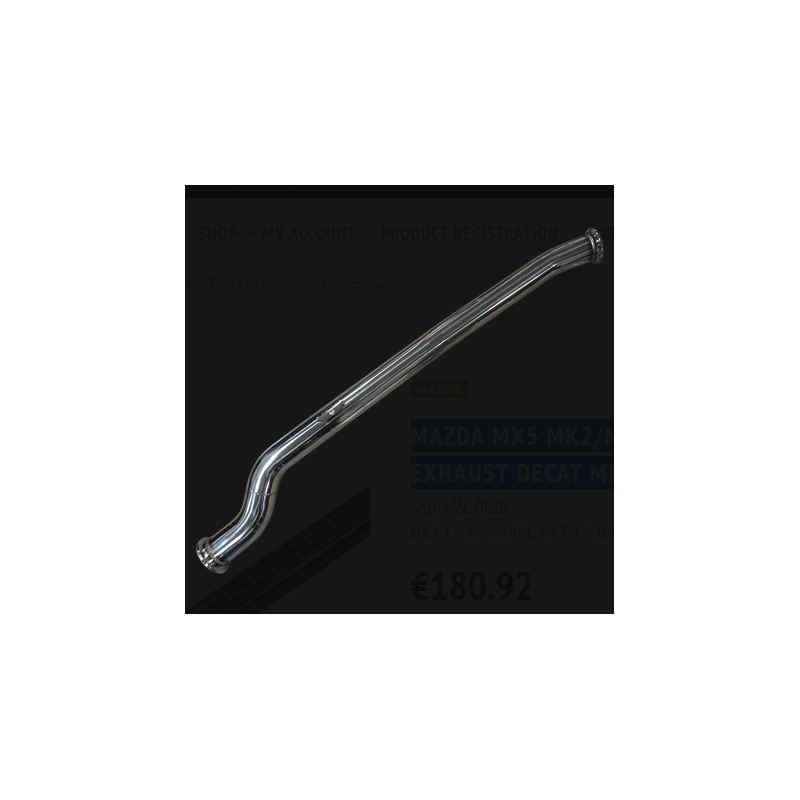Échappement Decat Midpipe Mazda MX5 Mk2/Mk2.5 1.6/1.8 GT25/28 Turbo
