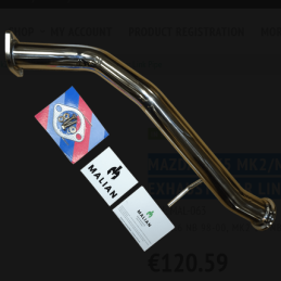 Tube de liaison arrière d'échappement pour Mazda MX-5 Mk2/Mk2.5 (1.6/1.8) – Turbo GT25/28