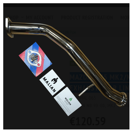 Tube de liaison arrière d'échappement pour Mazda MX-5 Mk2/Mk2.5 (1.6/1.8) – Turbo GT25/28