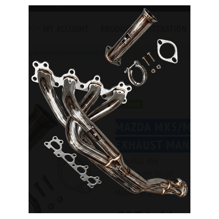 Collecteur d'échappement à longueurs égales Mazda MX-5/Miata Mk2 1.6 (1998-2000)