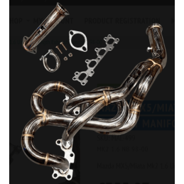 Collecteur d'échappement à longueurs inégales Mazda MX-5/Miata Mk2 1.6 (1998-2000)