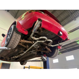 Échappement de compétition JDM « Cannon » à double sortie de 4 pouces Mazda MX-5/Miata Mk1 (1989-1996)