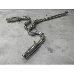 Échappement de compétition JDM « Cannon » à double sortie de 4 pouces Mazda MX-5/Miata Mk1 (1989-1996)