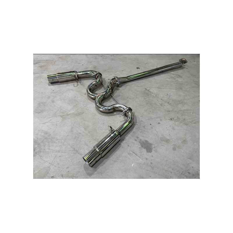 Échappement de compétition JDM « Cannon » à double sortie de 4 pouces Mazda MX-5/Miata Mk1 (1989-1996)