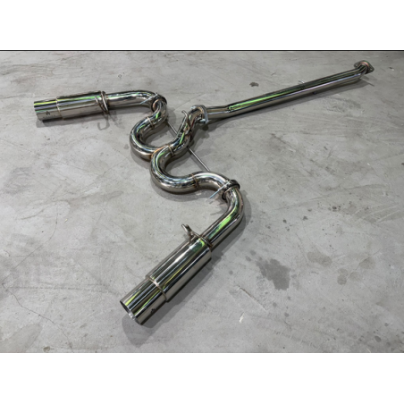 Échappement de compétition JDM « Cannon » à double sortie de 4 pouces Mazda MX-5/Miata Mk1 (1989-1996)