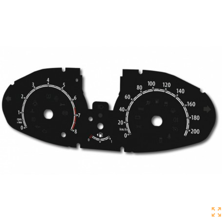 Ford Fiesta MK7 / EcoSport - Fonds de compteur de remplacement - conversion de MPH en km/h