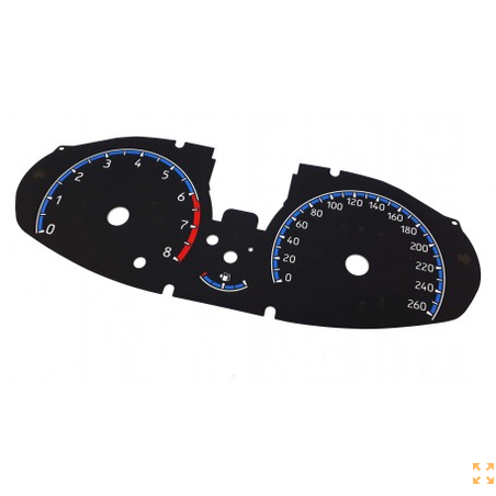 Ford Fiesta MK7 / Ecosport – Fonds de compteur style RS (remplacement) – Personnalisé