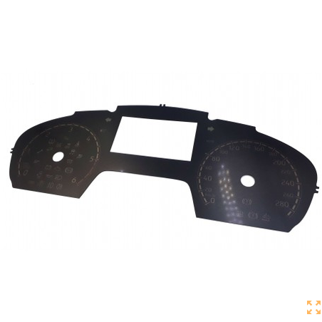Cadran de remplacement pour compte-tours/tachymètre Ford Focus ST MK4, converti de MPH en km/h