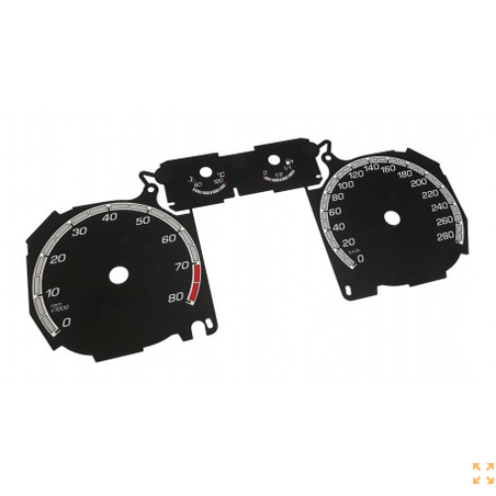Fond de compteur (compte-tours/tachymètre) de remplacement style ST pour Ford Focus MK2