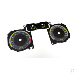 Kopie van FORD FOCUS MK2 STYLE RS – FONDS DE COMPTEUR PERSONNALISÉS / HABILLAGES DE TABLEAU DE BORD